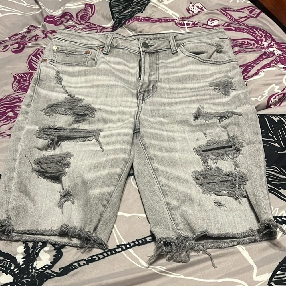AE air flex denim shorts